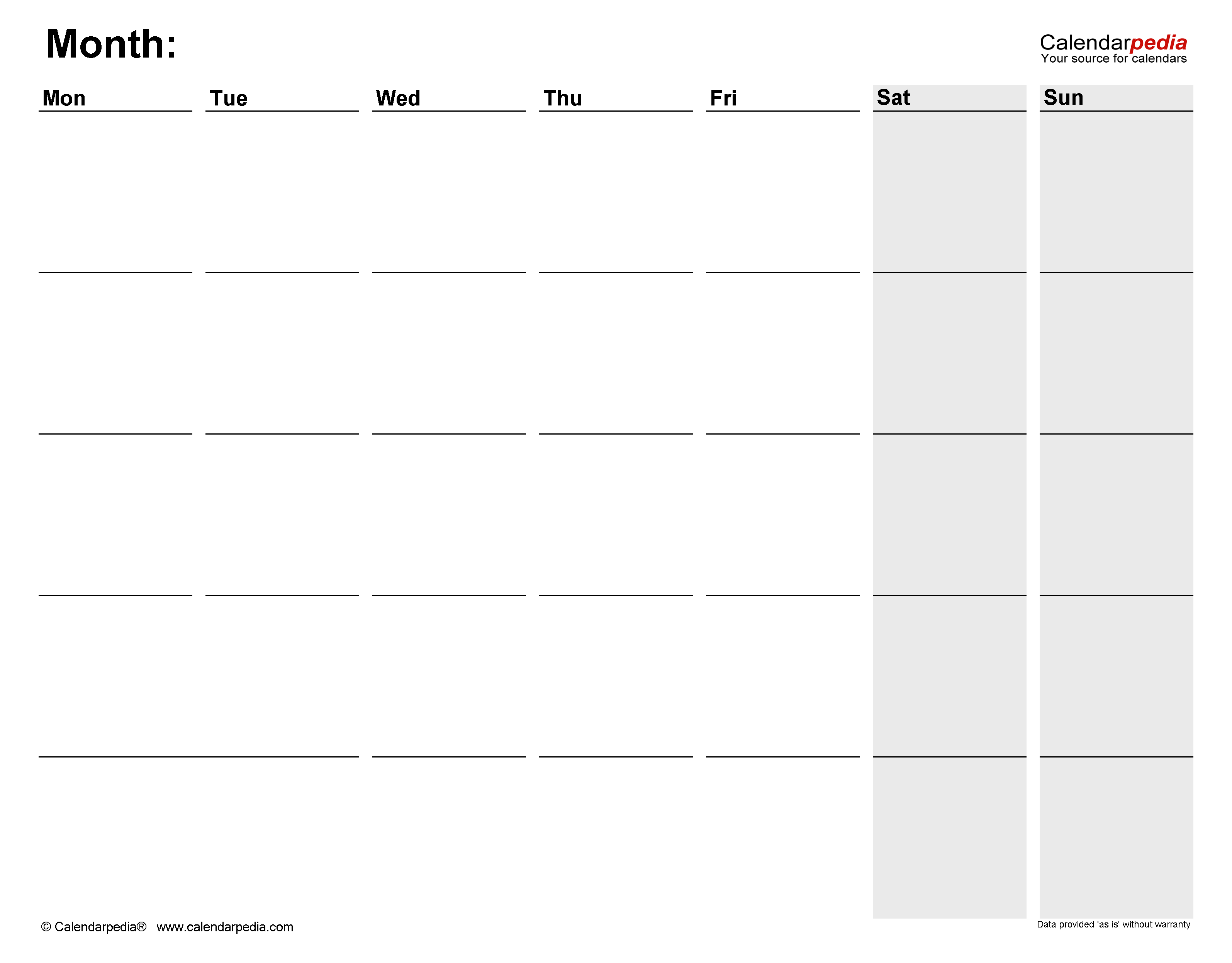 Detail Monthly Planner Template Excel Nomer 21