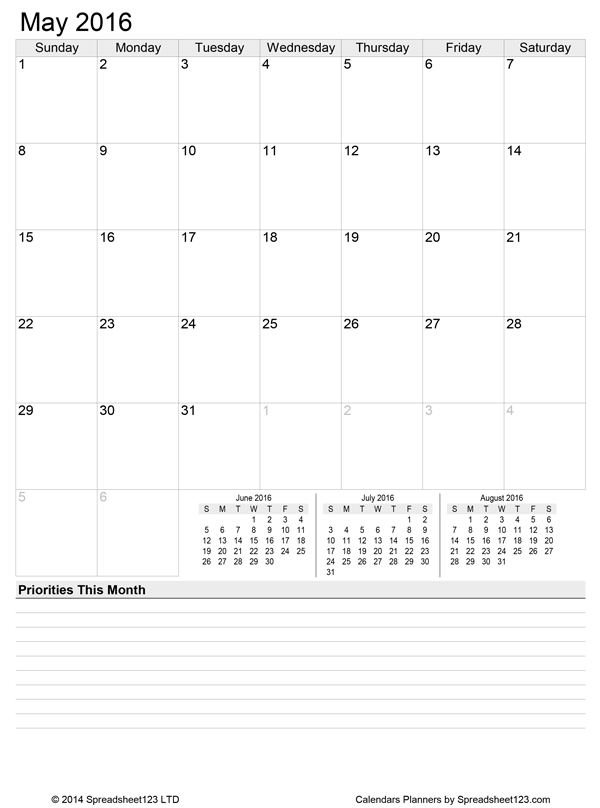 Detail Monthly Planner Template Excel Nomer 28