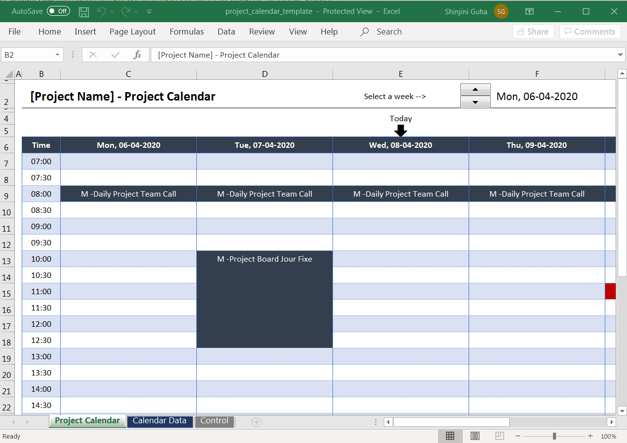 Detail Monthly Planner Template Excel Nomer 37