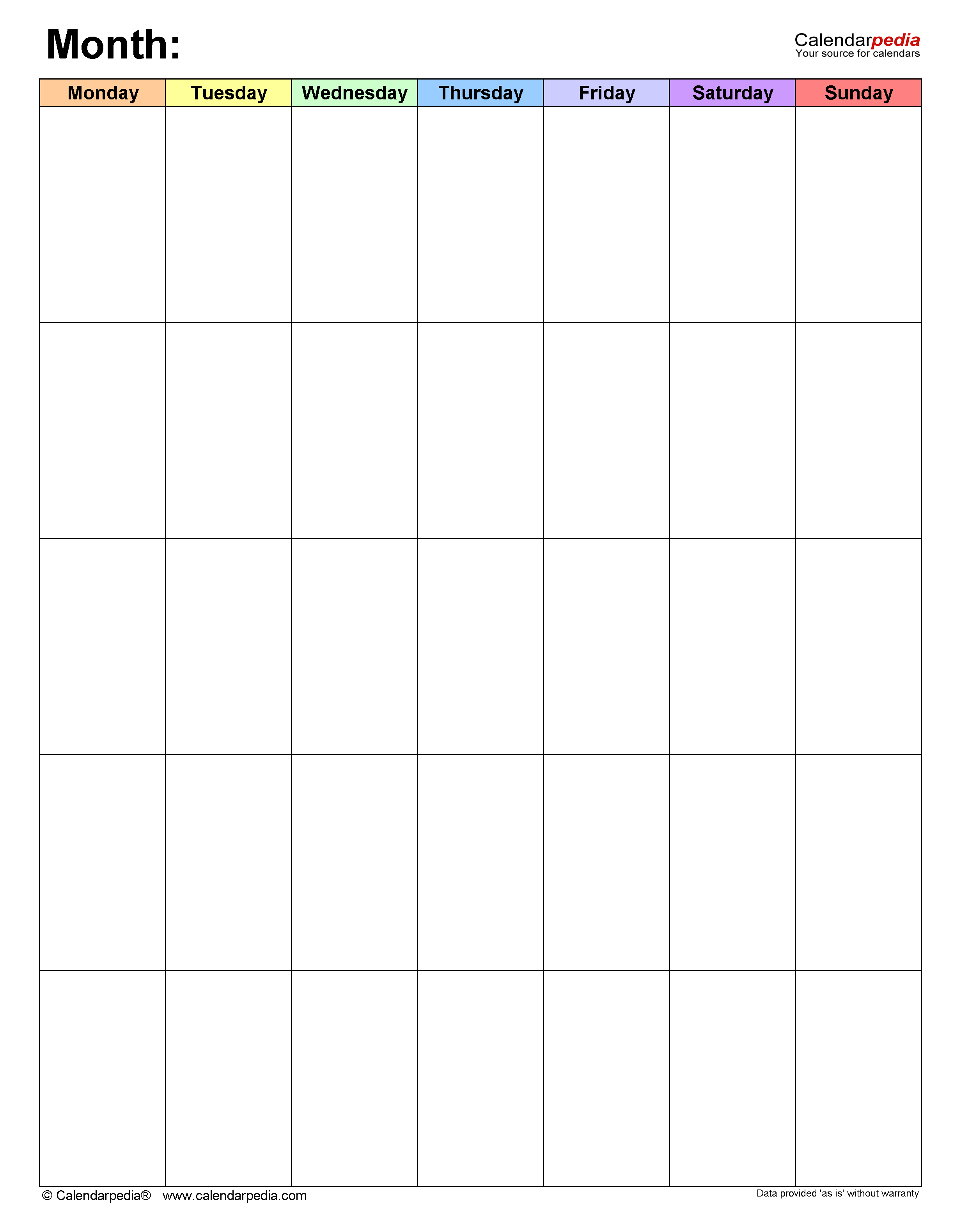 Detail Monthly Planner Template Excel Nomer 39