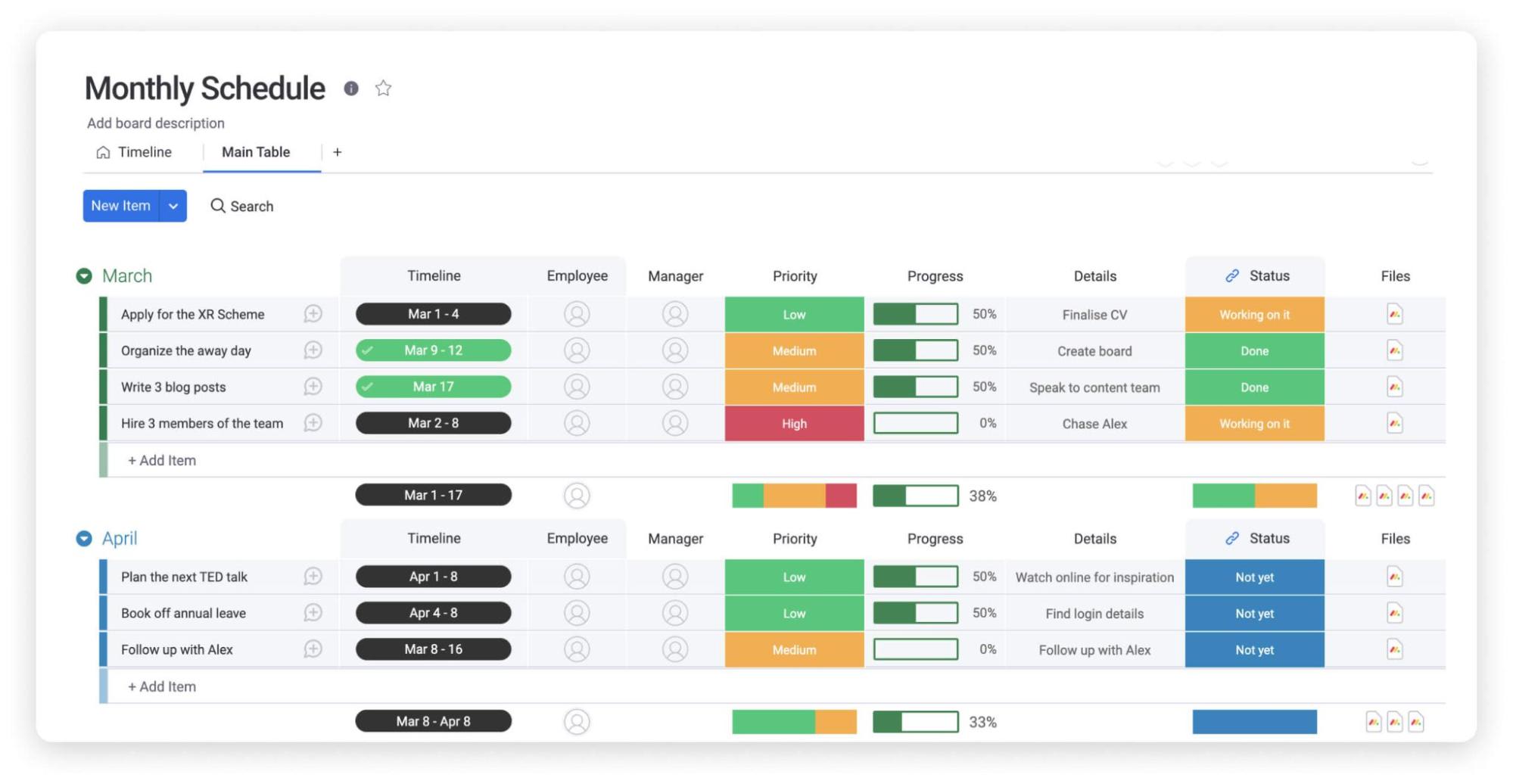Detail Monthly Planner Template Excel Nomer 42