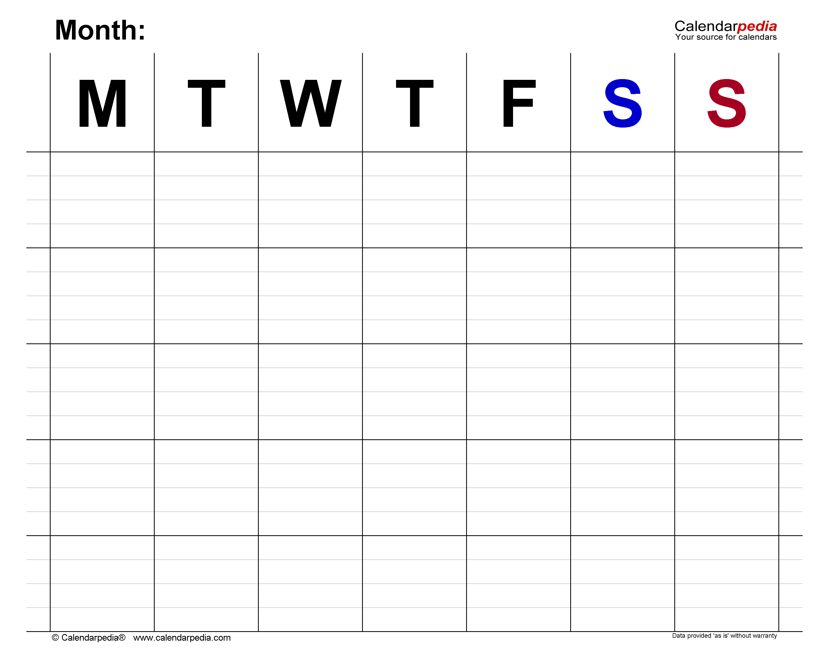 Detail Monthly Planner Template Excel Nomer 7
