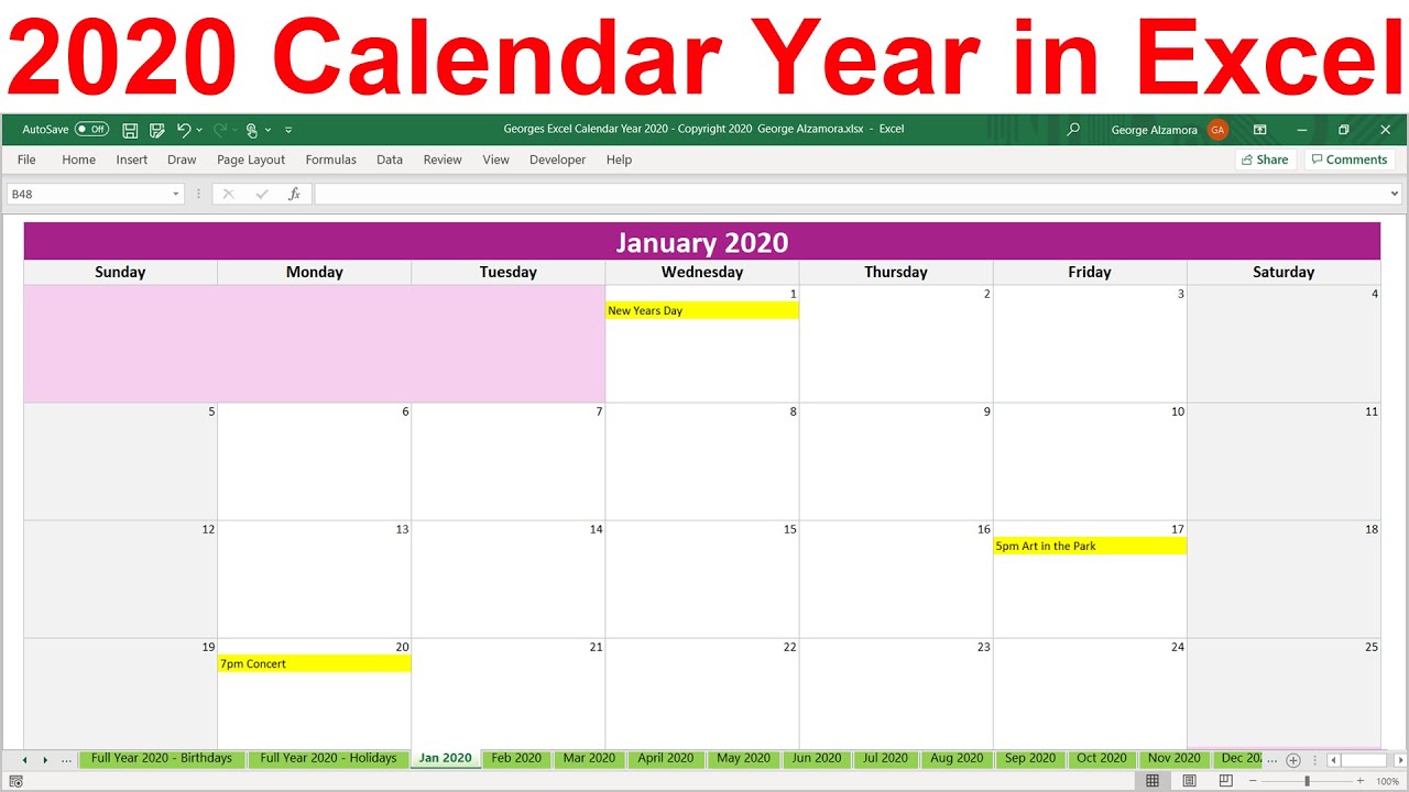Detail Monthly Planner Template Excel Nomer 9