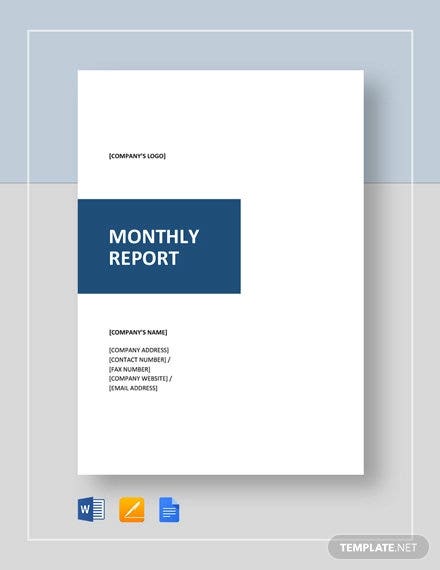 Detail Monthly Report Template Nomer 2