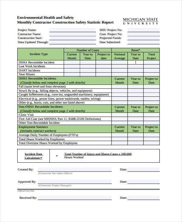 Detail Monthly Report Template Nomer 12