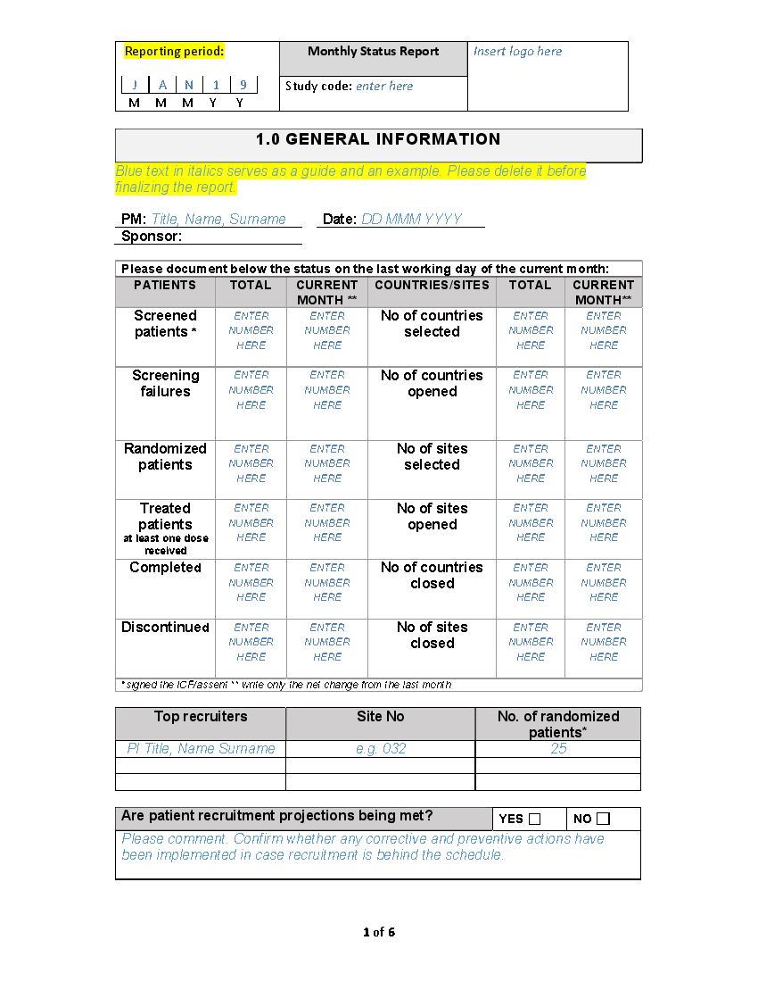 Detail Monthly Report Template Nomer 21