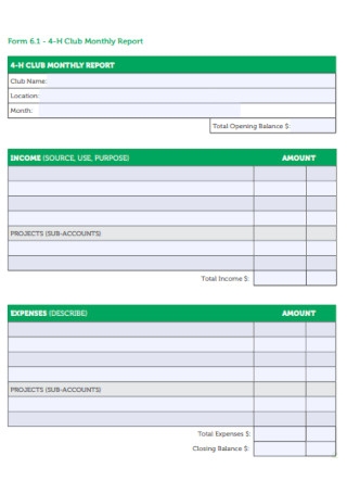 Detail Monthly Report Template Nomer 23