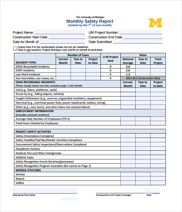 Detail Monthly Report Template Nomer 31