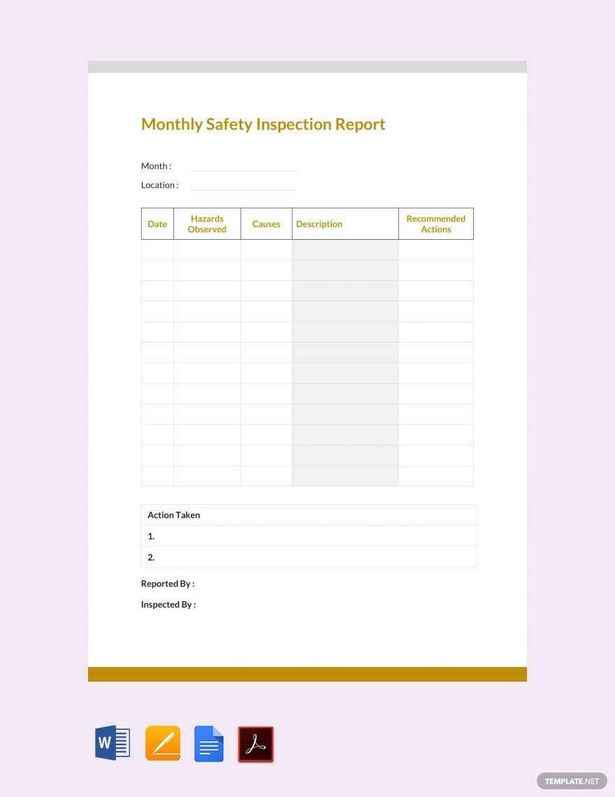 Detail Monthly Report Template Nomer 42