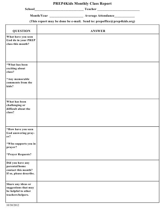 Detail Monthly Report Template Nomer 53