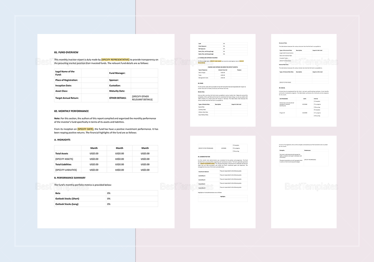 Detail Monthly Report Template Nomer 55