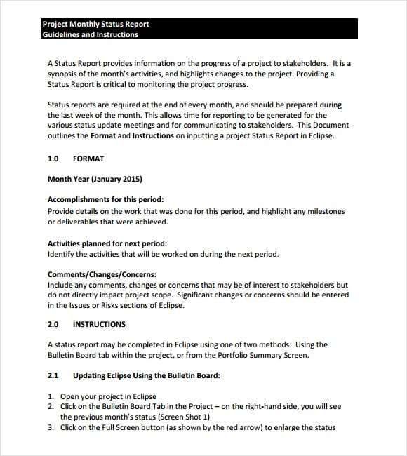 Detail Monthly Report Template Nomer 56