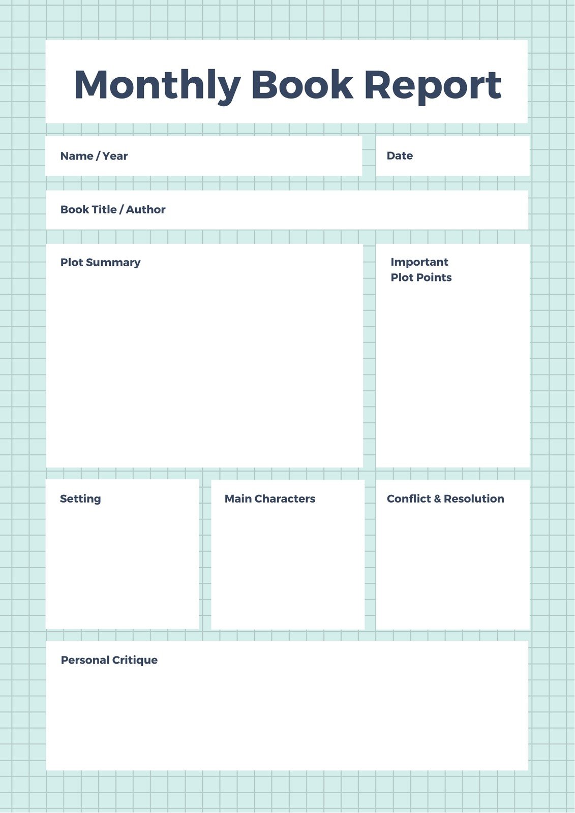 Detail Monthly Report Template Nomer 8