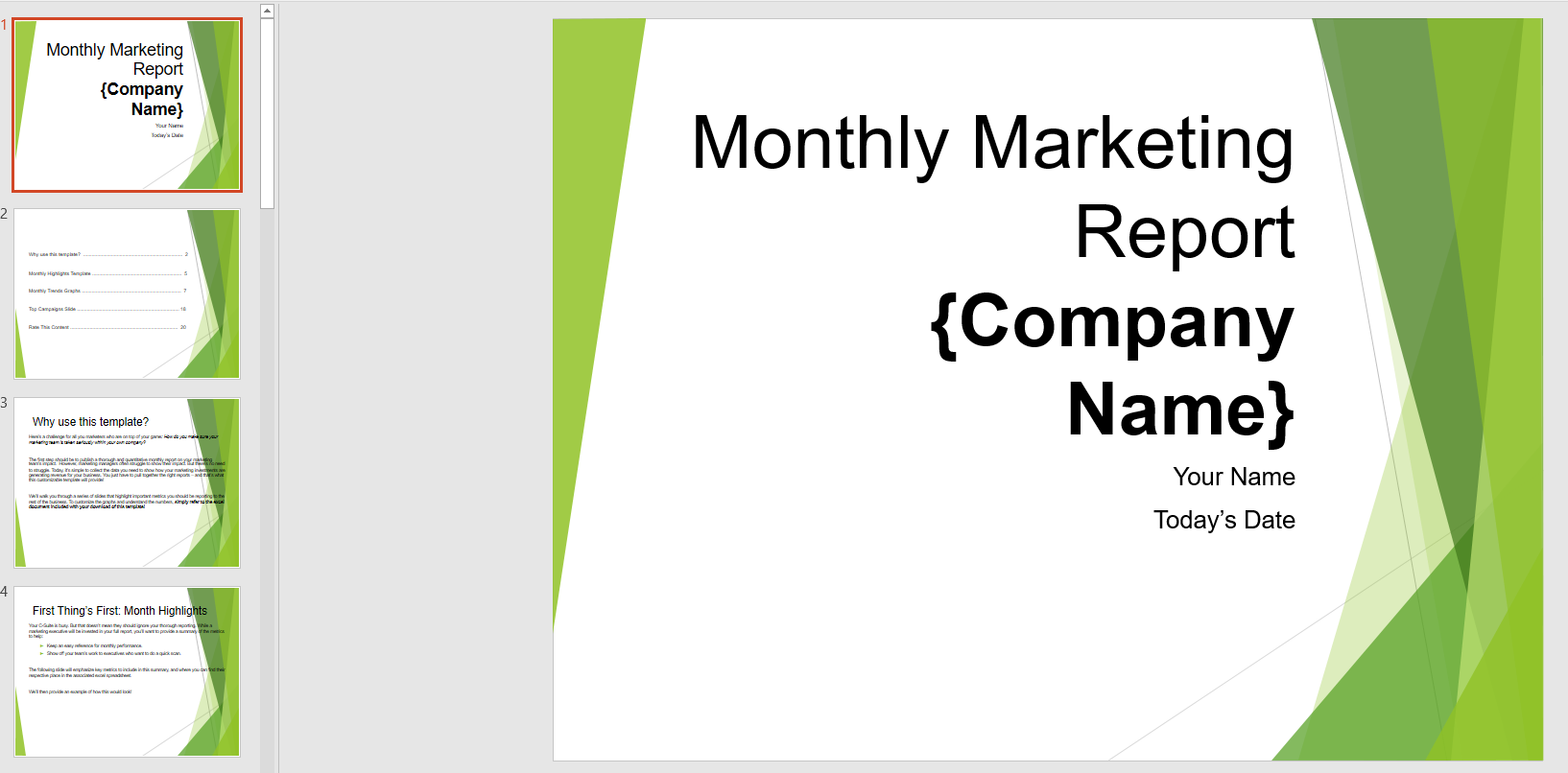 Detail Monthly Report Template Ppt Nomer 14