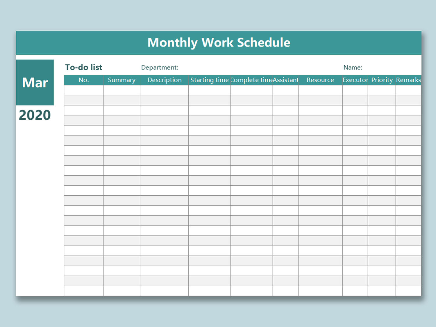 Detail Monthly Shift Schedule Template Excel Free Nomer 2