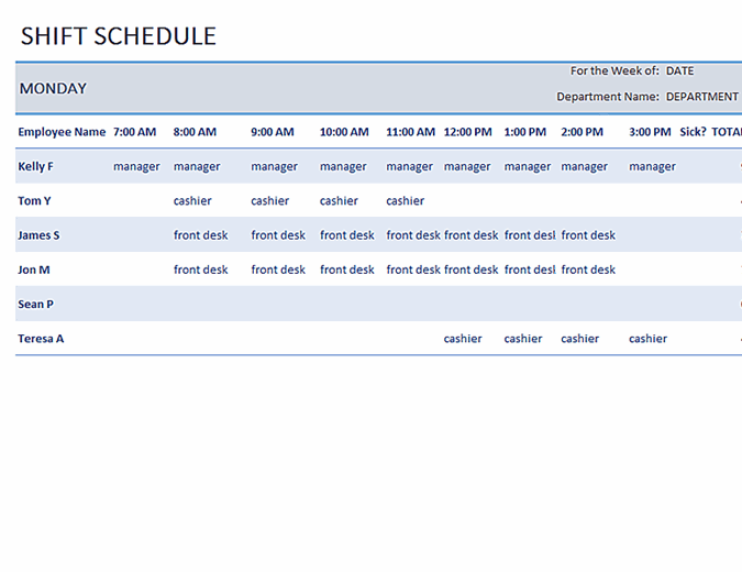 Detail Monthly Shift Schedule Template Excel Free Nomer 31