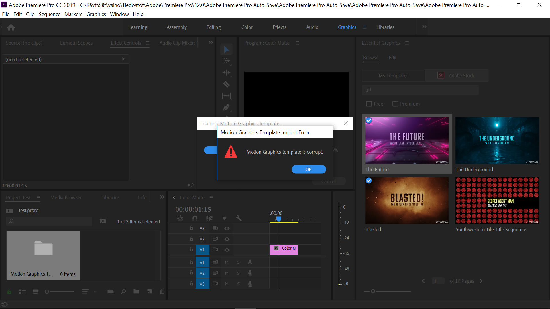Detail Motion Graphics Template Is Corrupt Nomer 3
