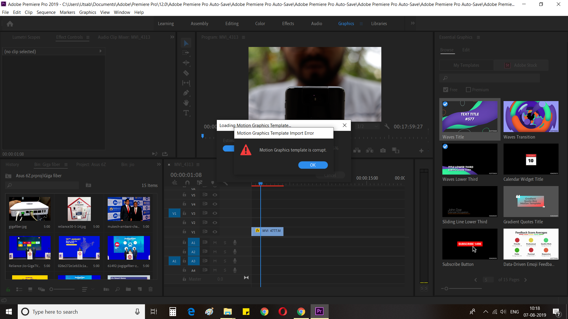 Detail Motion Graphics Template Is Corrupt Nomer 9