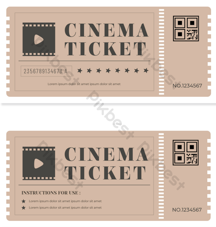 Detail Movie Admission Ticket Template Nomer 5