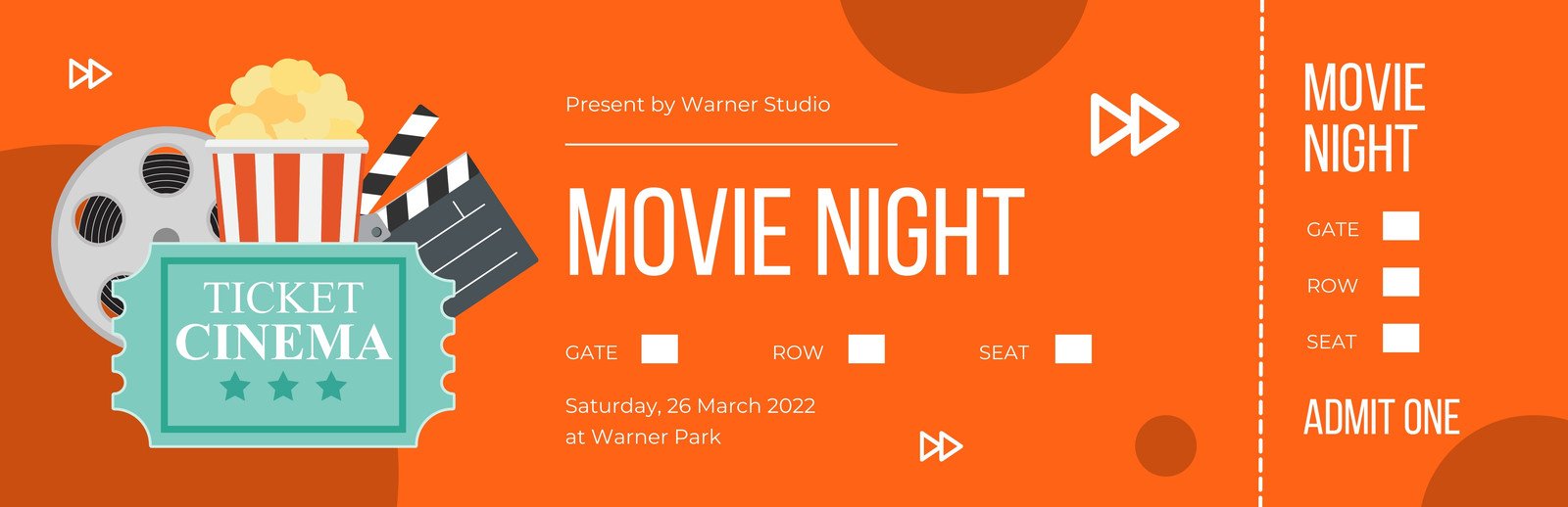 Detail Movie Admission Ticket Template Nomer 42