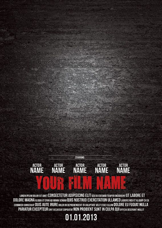 Detail Movie Poster Template Nomer 4