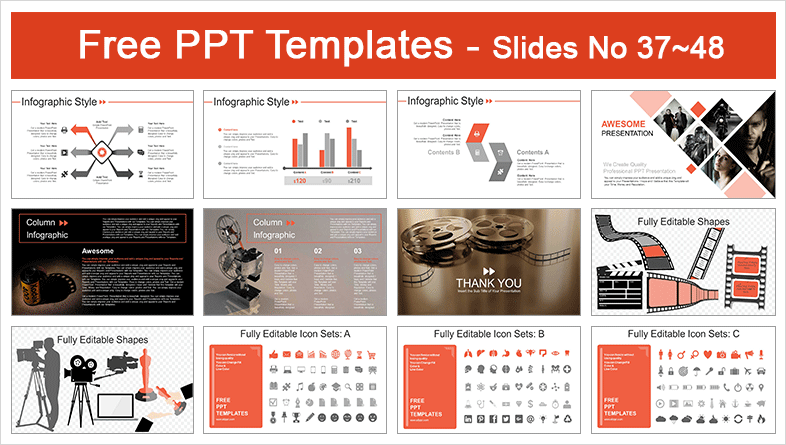 Detail Movie Ppt Template Nomer 42