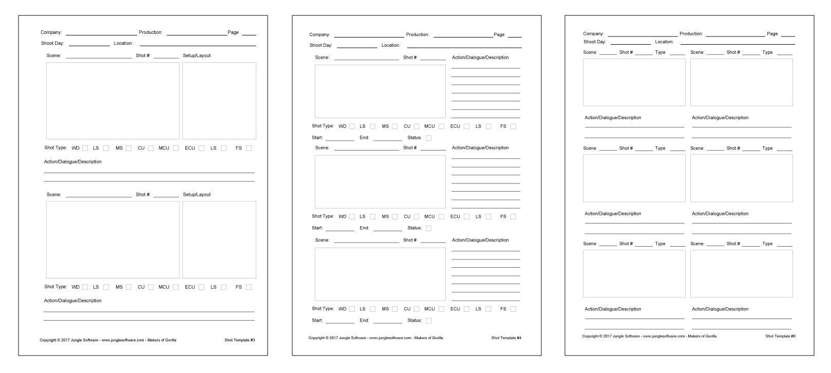 Detail Movie Shot List Template Nomer 38