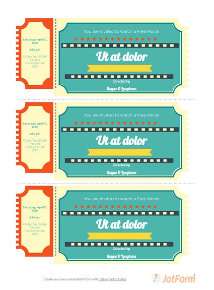 Movie Ticket Template - KibrisPDR