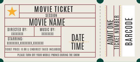 Detail Movie Ticket Template Nomer 4