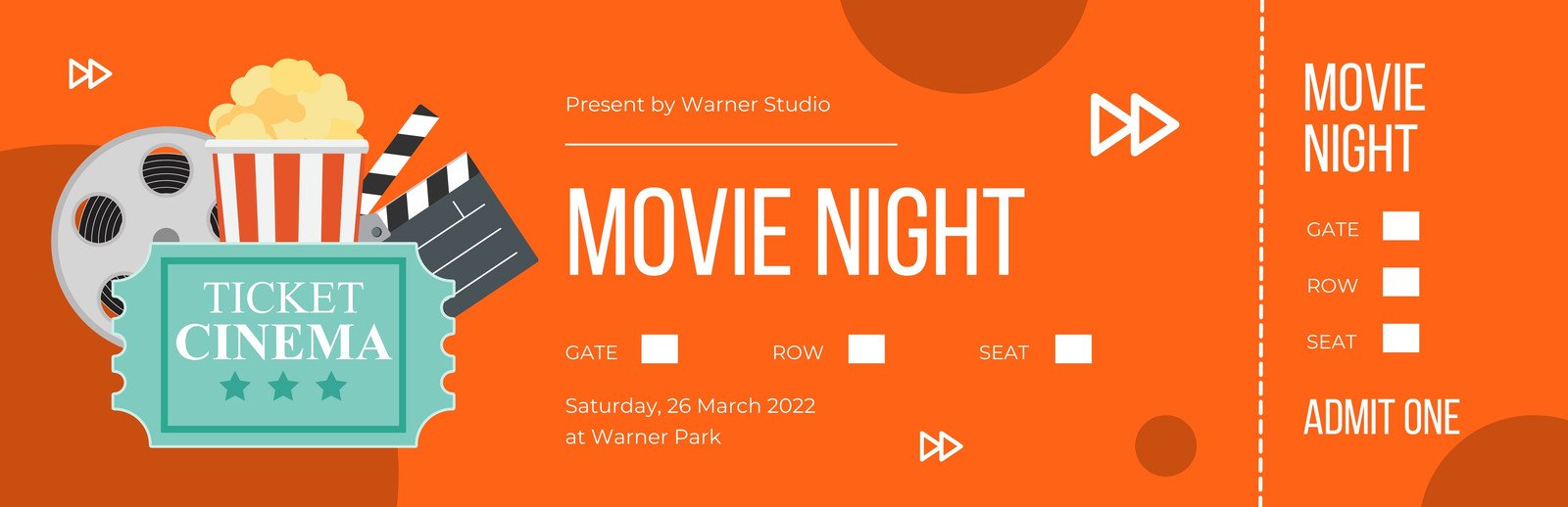 Detail Movie Ticket Template Nomer 31