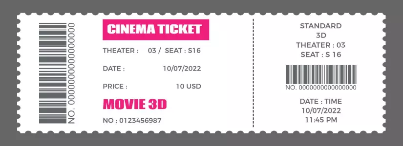 Detail Movie Ticket Template Nomer 6