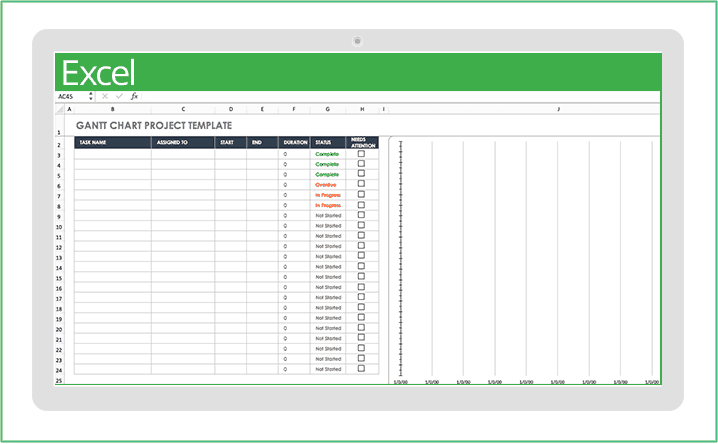 Ms Project Excel Template - KibrisPDR