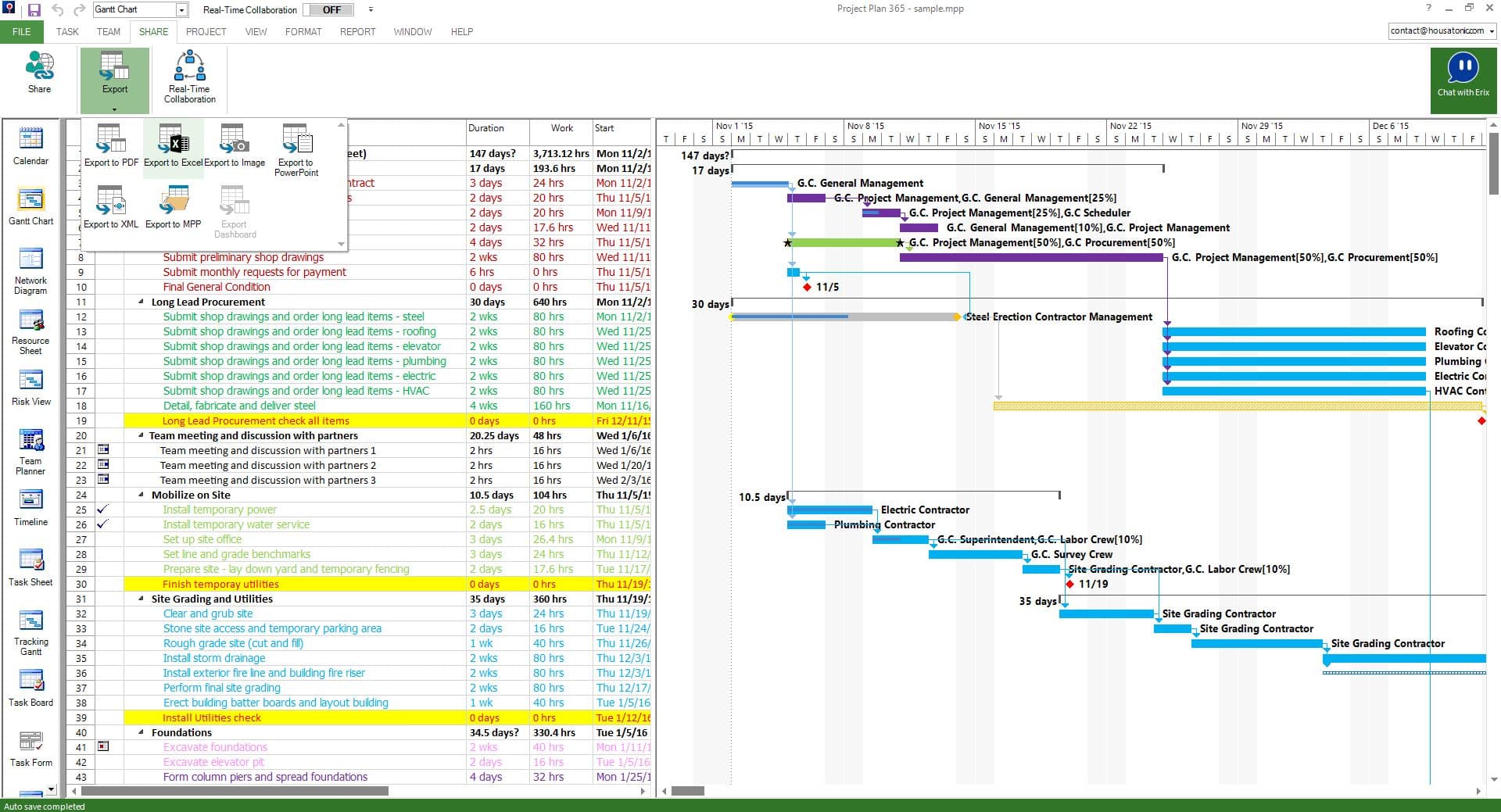 Detail Ms Project Excel Template Nomer 22