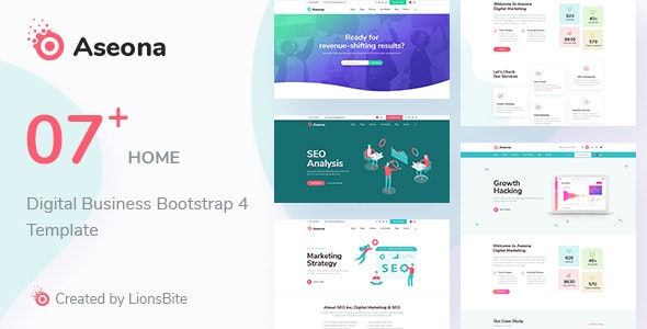 Detail Multipurpose Bootstrap 4 Template Nomer 2