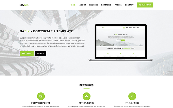 Detail Multipurpose Bootstrap 4 Template Nomer 19