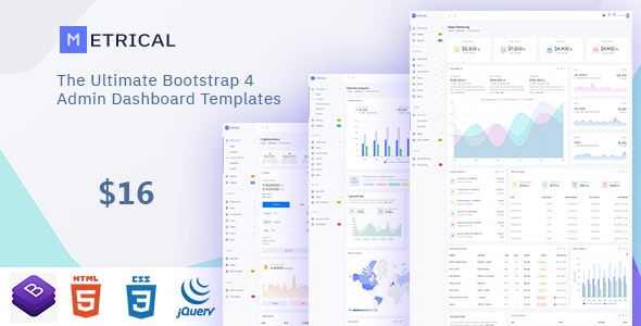 Detail Multipurpose Bootstrap 4 Template Nomer 22