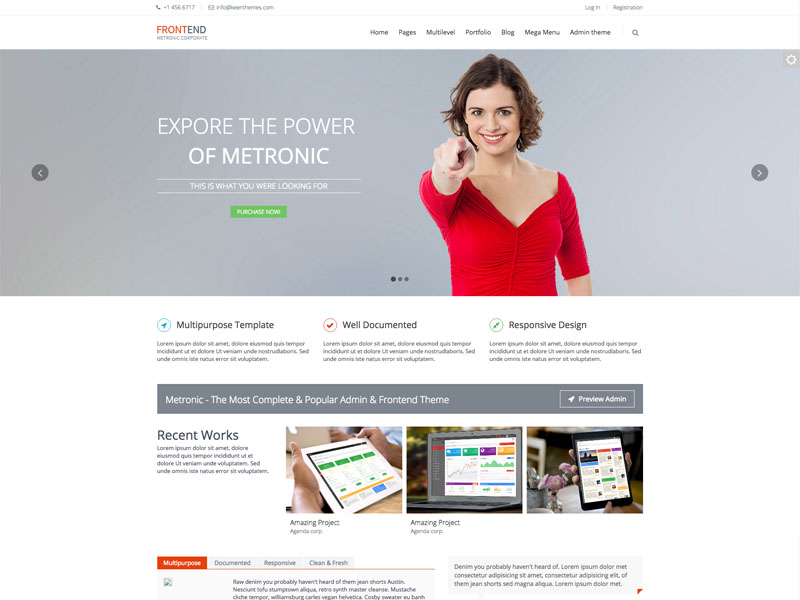 Detail Multipurpose Bootstrap 4 Template Nomer 25