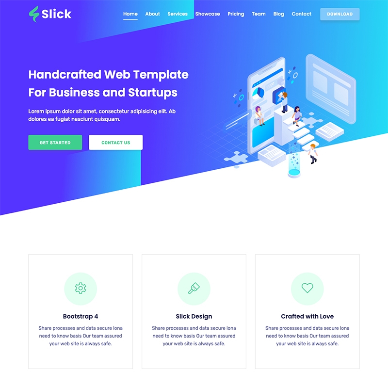 Detail Multipurpose Bootstrap 4 Template Nomer 38