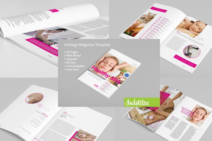 Detail Multipurpose Indesign Magazine Template Nomer 11