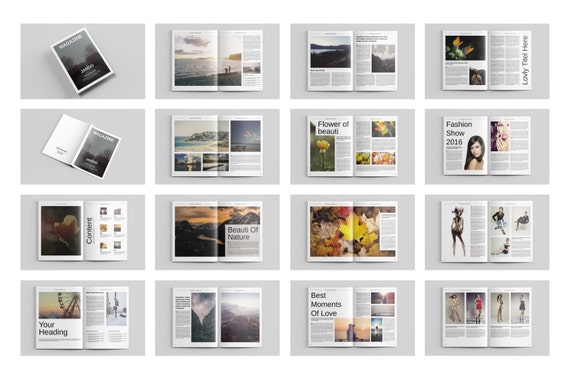 Detail Multipurpose Indesign Magazine Template Nomer 5