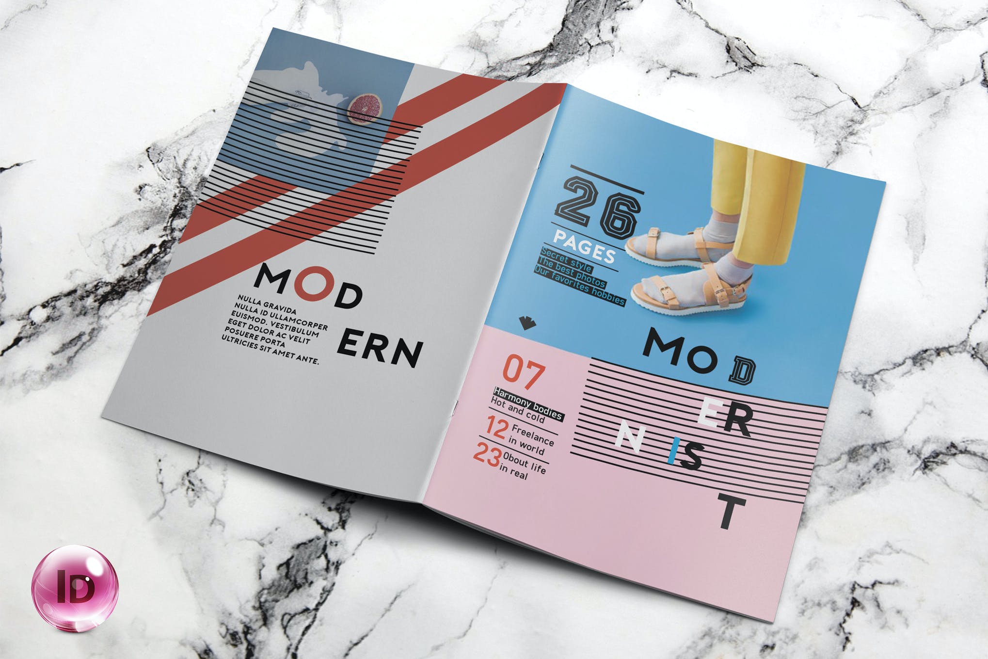 Detail Multipurpose Indesign Magazine Template Nomer 44