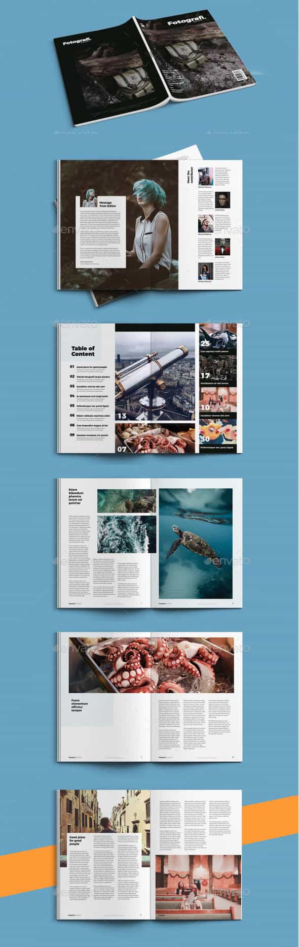 Detail Multipurpose Indesign Magazine Template Nomer 48