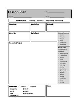 Detail Music Education Lesson Plan Template Nomer 17