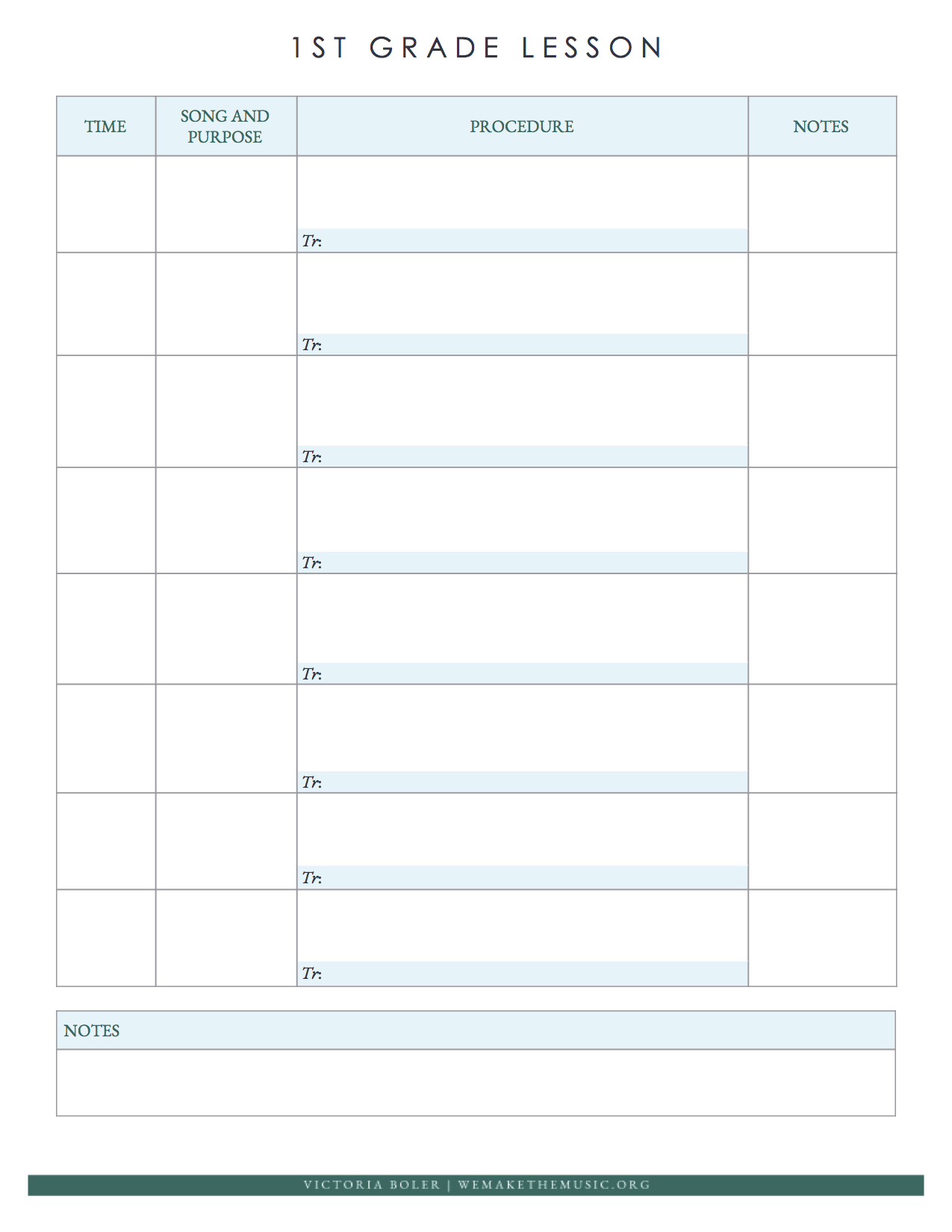 Detail Music Education Lesson Plan Template Nomer 24