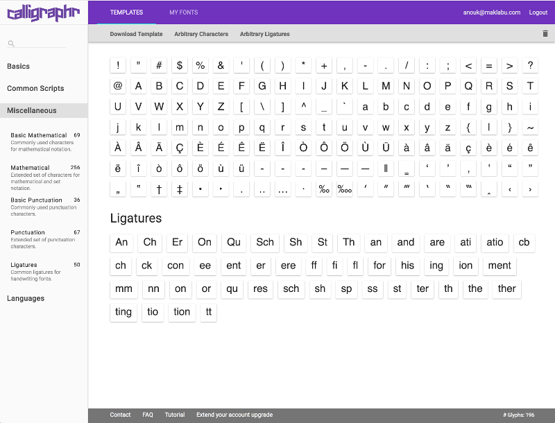 Detail My Script Font Template Nomer 12