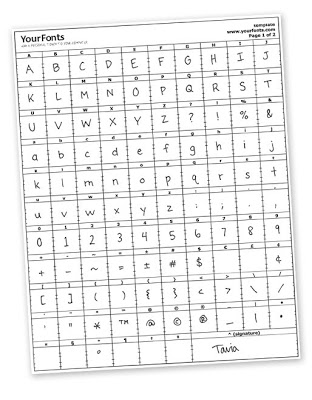 Detail My Script Font Template Nomer 16