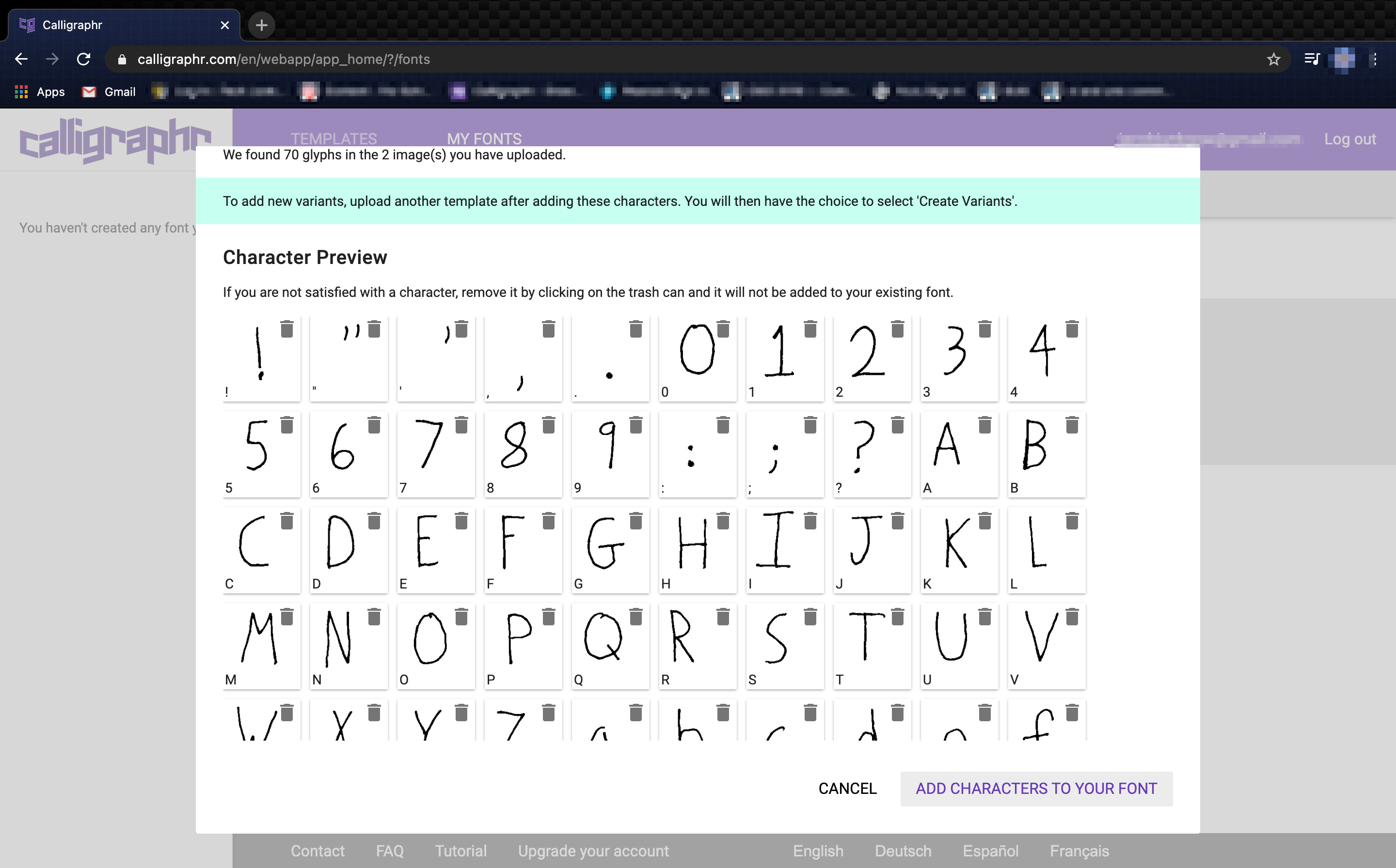 Detail My Script Font Template Nomer 17