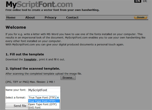 Detail My Script Font Template Nomer 28