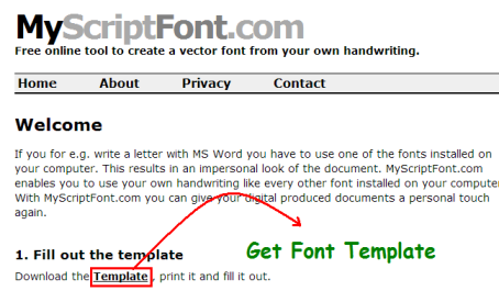 Detail My Script Font Template Nomer 49