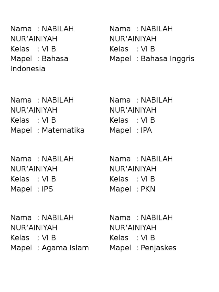 Detail Nama Nama Buku Nomer 31